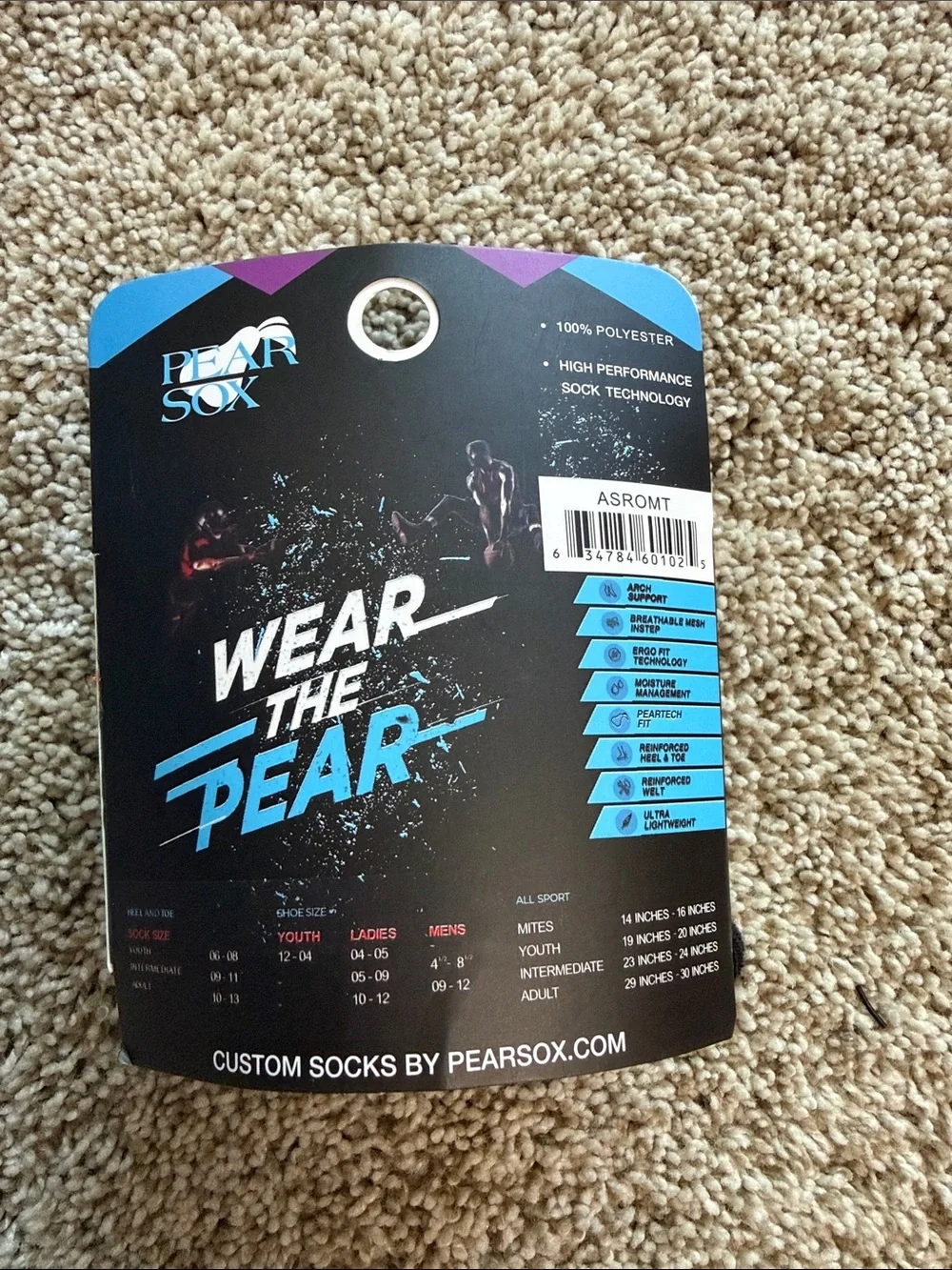 AllSport Boy's Black Performance Socks